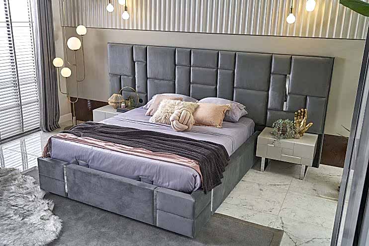 İbizi Ash Gray Bedroom Set