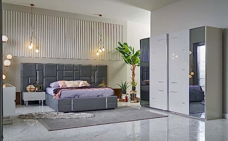 İbizi Ash Gray Bedroom Set