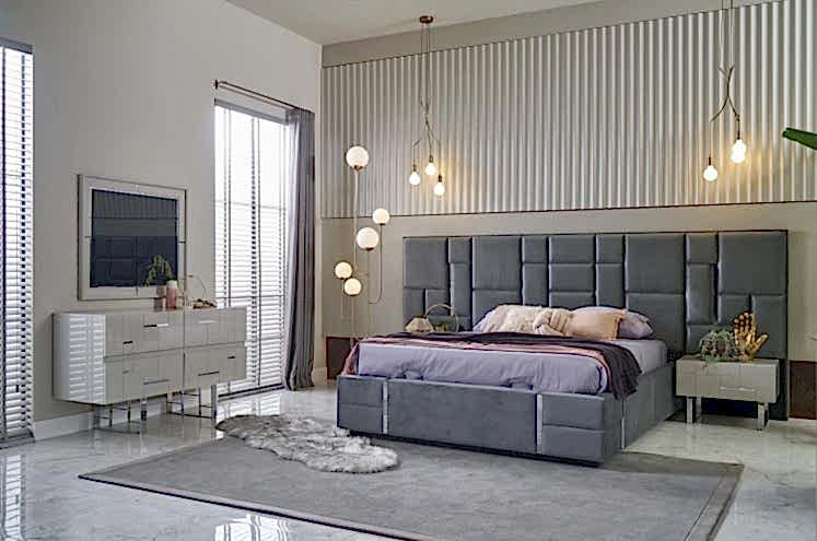 İbizi Ash Gray Bedroom Set