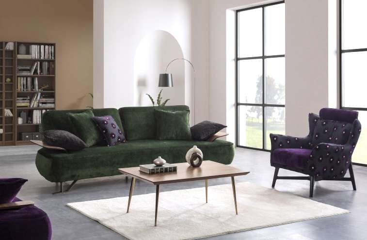 Bentley Green Sofa Set