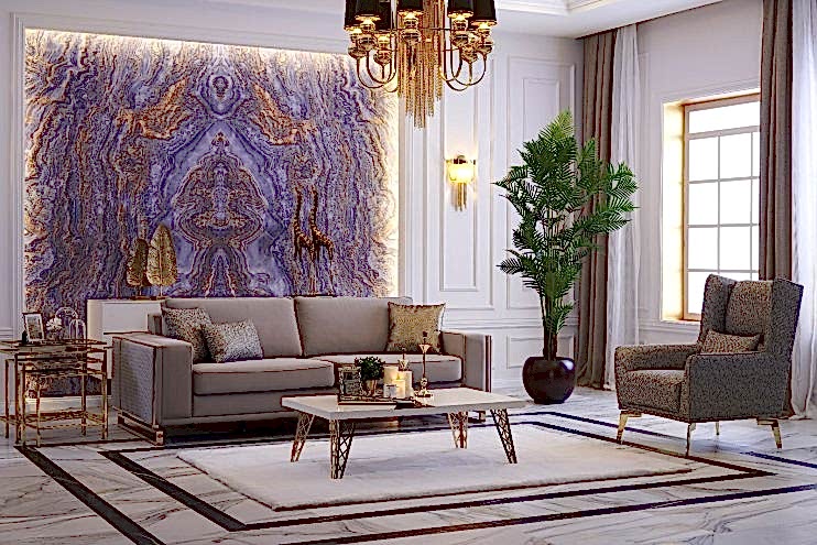 Uludag Gold Sofa Set