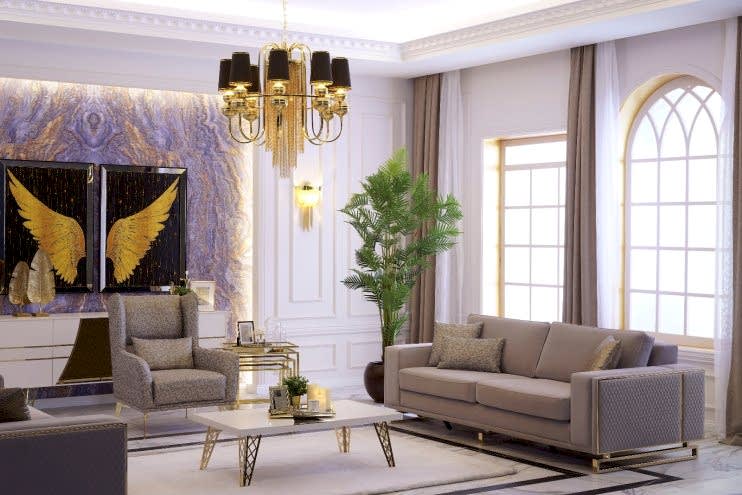 Uludag Gold Sofa Set